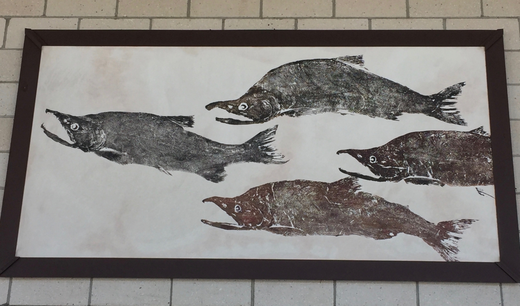 Salmon print, Bremerton ferry